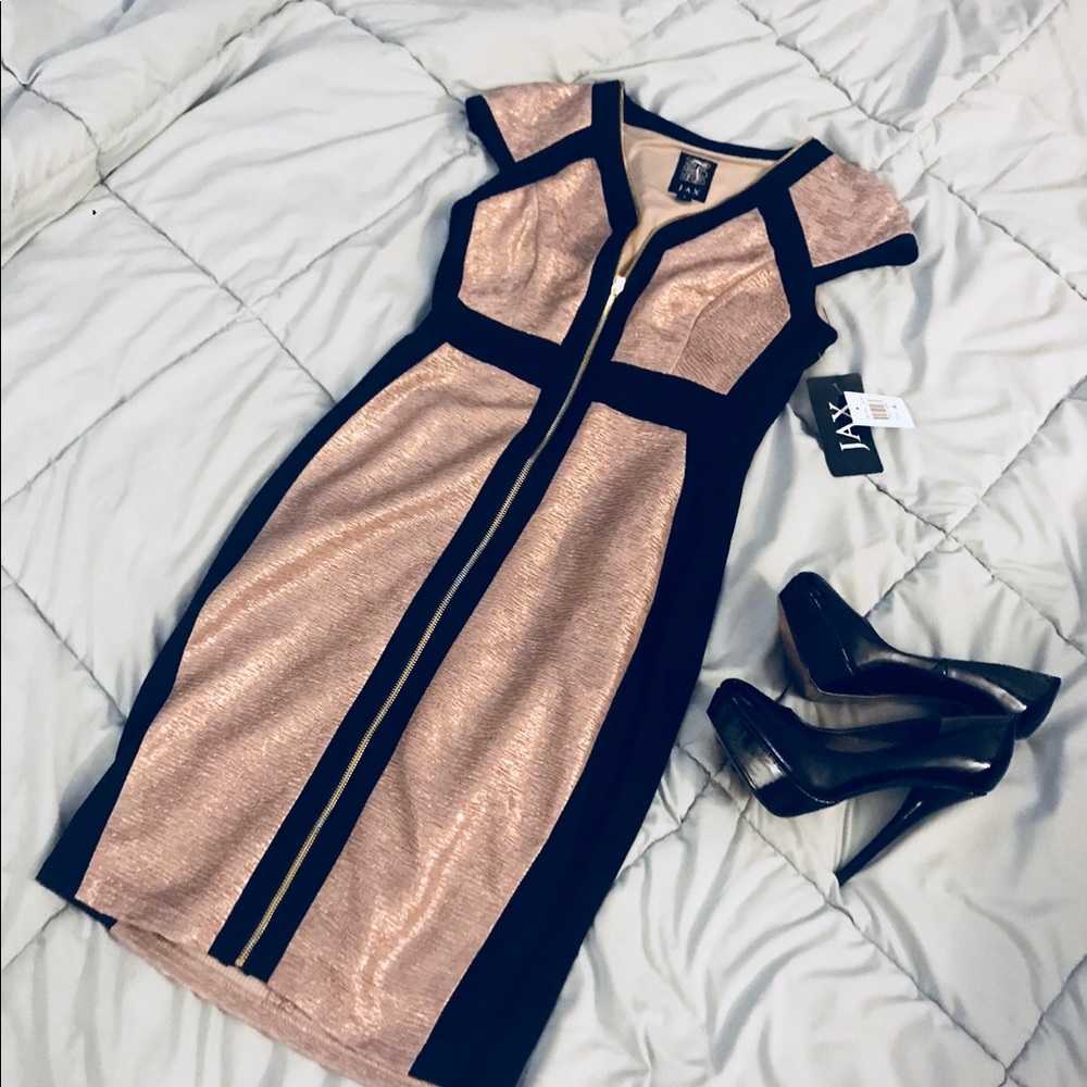 NWT Gold & Black JAX Dress